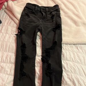 Black skinny ripped Jean